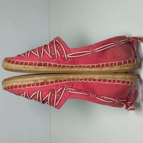 Tory Burch Azalea Logo grosgrain Espadrille flat shoes women's size 7 - Picture 9 of 16
